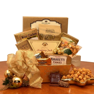 Golden Gourmet Holiday Gift Basket