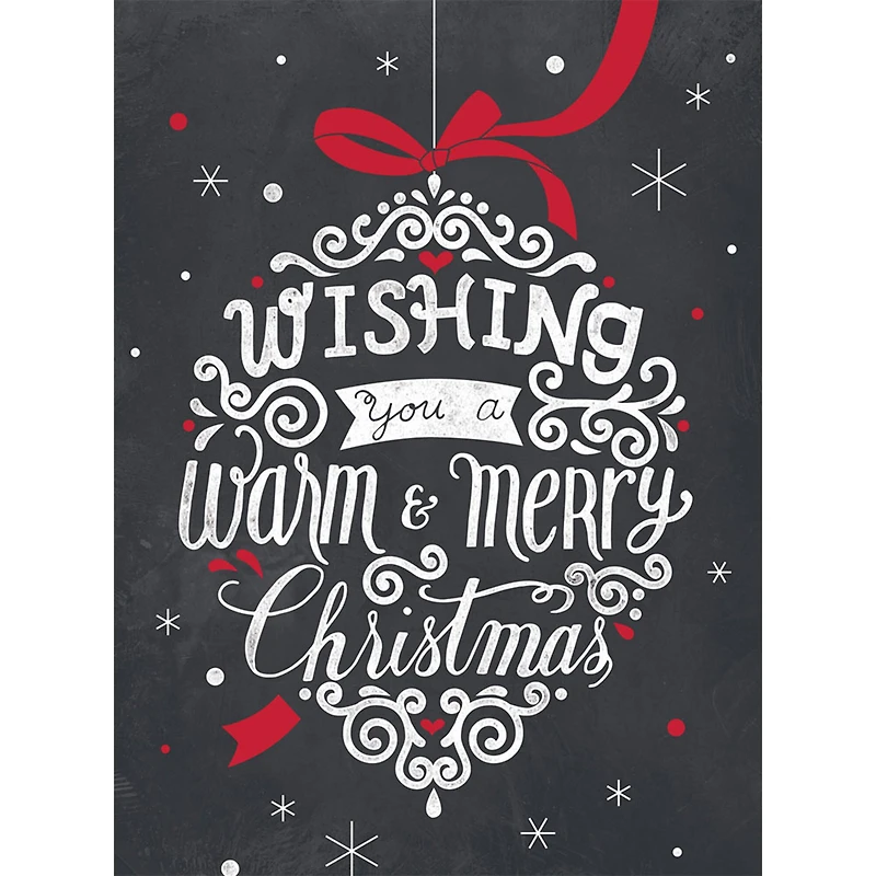 JAM Paper 6.25" x 4.625" Season's Greetings Chalkboard Assorted Card Set, 25ct.