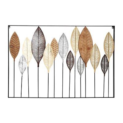 47" Multicolor Iron Modern Wall Décor