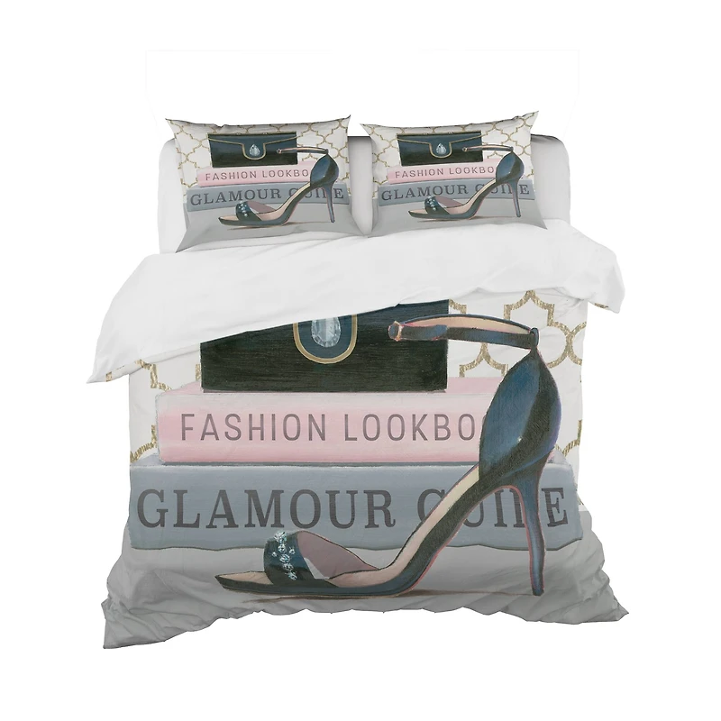 Designart 'Glam fashion High Heels VI' Glam Bedding Set
