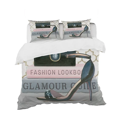Designart 'Glam fashion High Heels VI' Glam Bedding Set