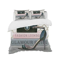 Designart 'Glam fashion High Heels VI' Glam Bedding Set