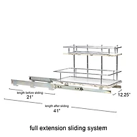 Household Essentials Glidez Marble 2-Tier Cabinet Organizer