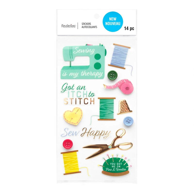 Sewing Dimensional Stickers by Recollections™