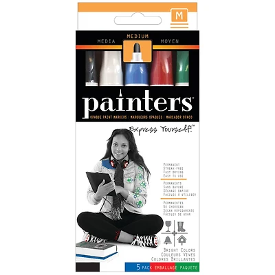 Elmer's® Painters Opaque Medium Basic 5 Colors Paint Marker Set