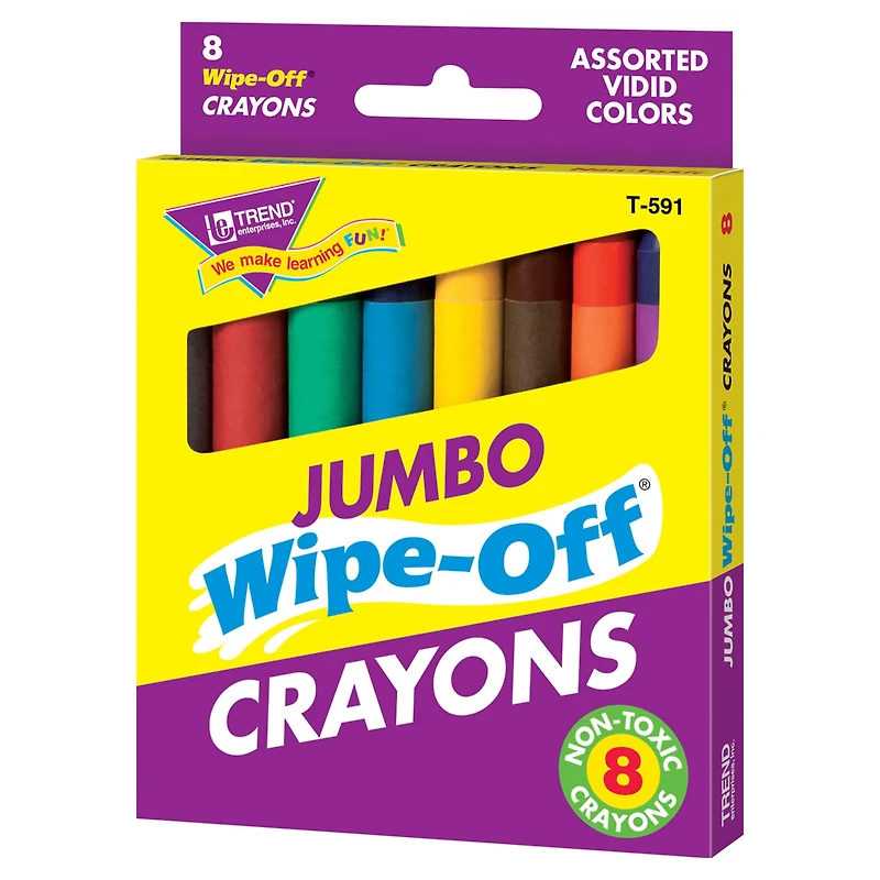 6 Packs: 8 ct. (48) Trend Jumbo Wipe-Off® Crayons