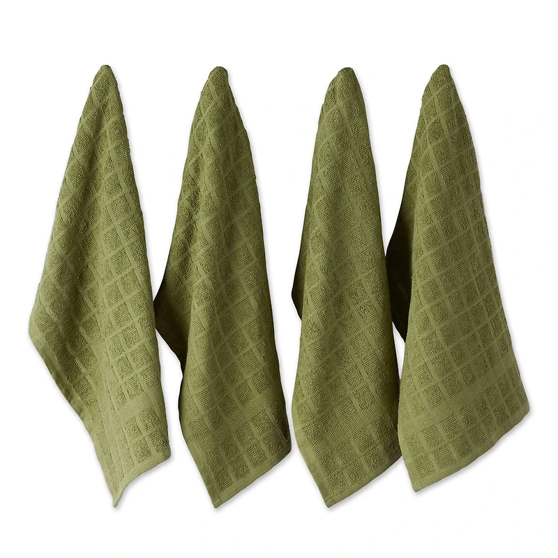 DII® Solid Windowpane Terry Dishtowels