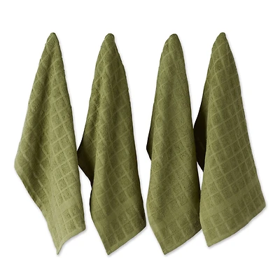 DII® Solid Windowpane Terry Dishtowels