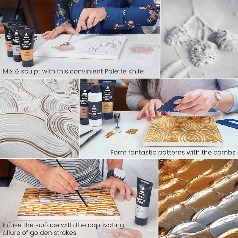 Arteza 12 Piece Texture Paint Kit