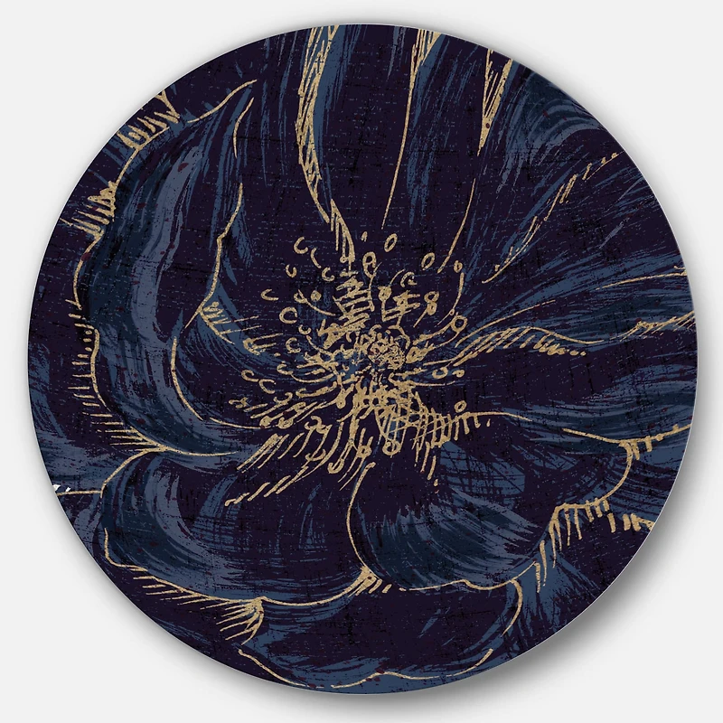 Designart - Dark Rose Gilded Gold