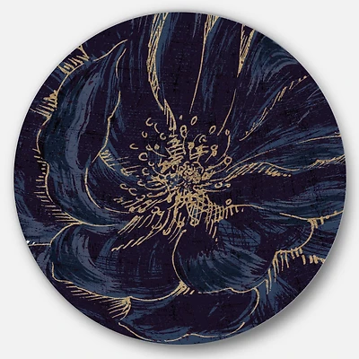 Designart - Dark Rose Gilded Gold