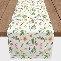 Spring Flower Bunches 16" x 72" Cotton Twill Runner