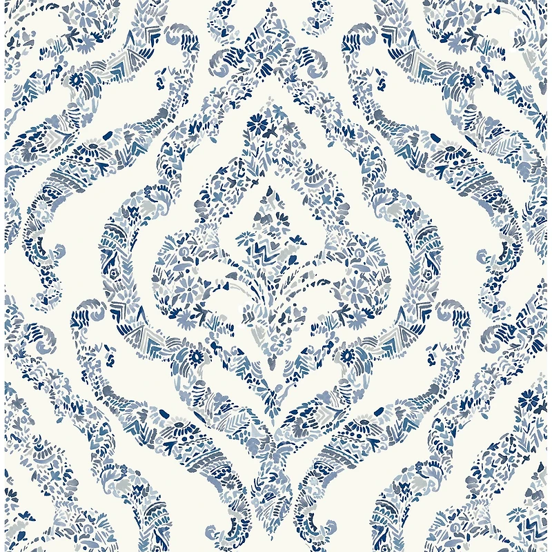 NuWallpaper Blue Guildford Peel & Stick Wallpaper
