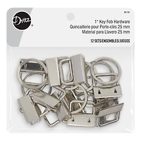 Dritz® Silver 1" Key Fob Hardware, 12ct.
