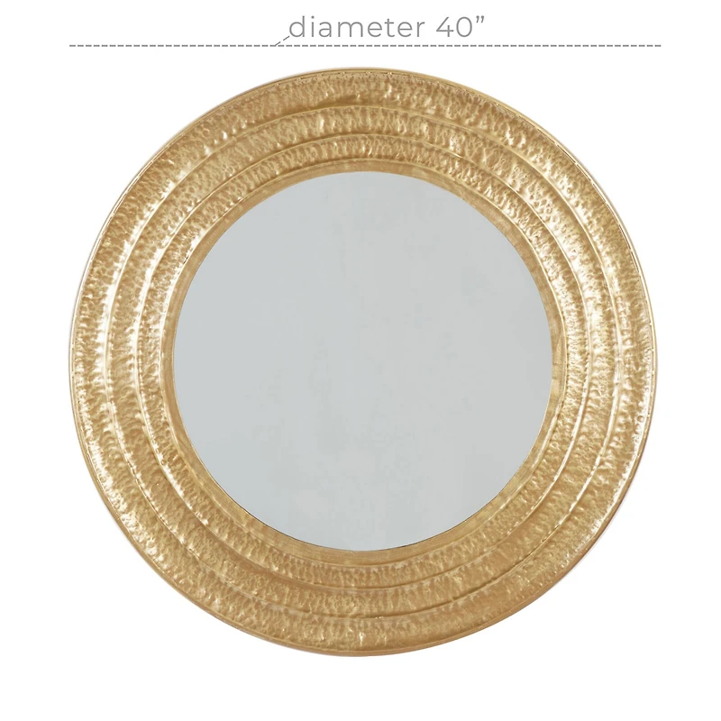 39" Gold Glam Metal Wall Mirror