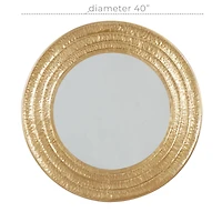 39" Gold Glam Metal Wall Mirror