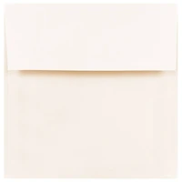 JAM Paper 6.5" x 6.5" Natural White Square Invitation Envelopes
