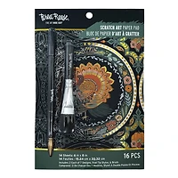 Brea Reese™ 6" x 8" Turkey Tales Scratch Art Paper Pad