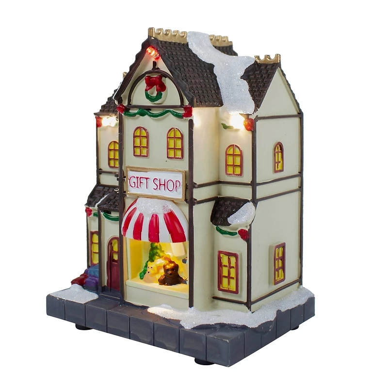 LED Lighted Theater and Shops Christmas Village Display Set - 11-Piece