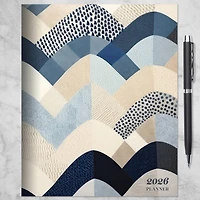 2026 Quilted Curves Medium Monthly Planner