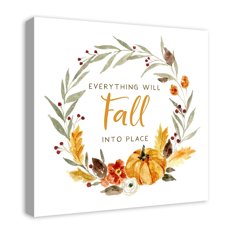 Fall Into Place Canvas Wall Art