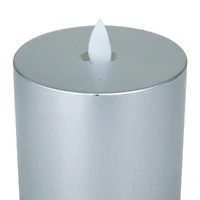 Silver Traditional Flameless Candle Set