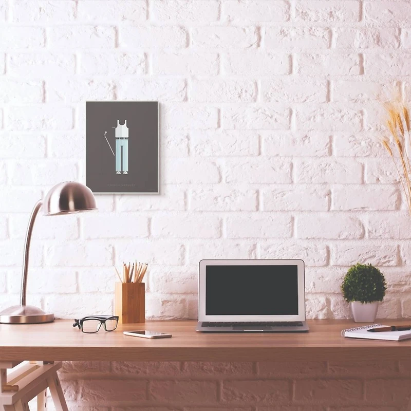 Stupell Industries Freddie Mercury Wooden Wall Plaque