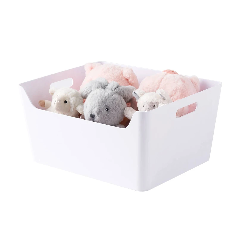 6 Pack: Extra Large White Open Storage Bin by Simply Tidy®