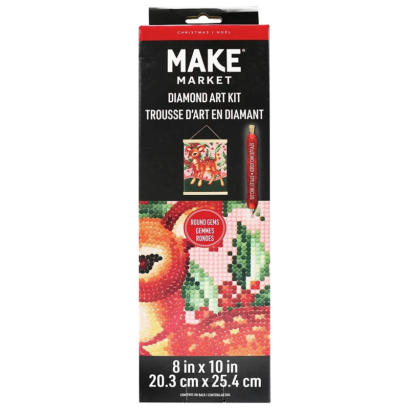 8" x 10" Deer Diamond Art Kit with Frame by Make Market®