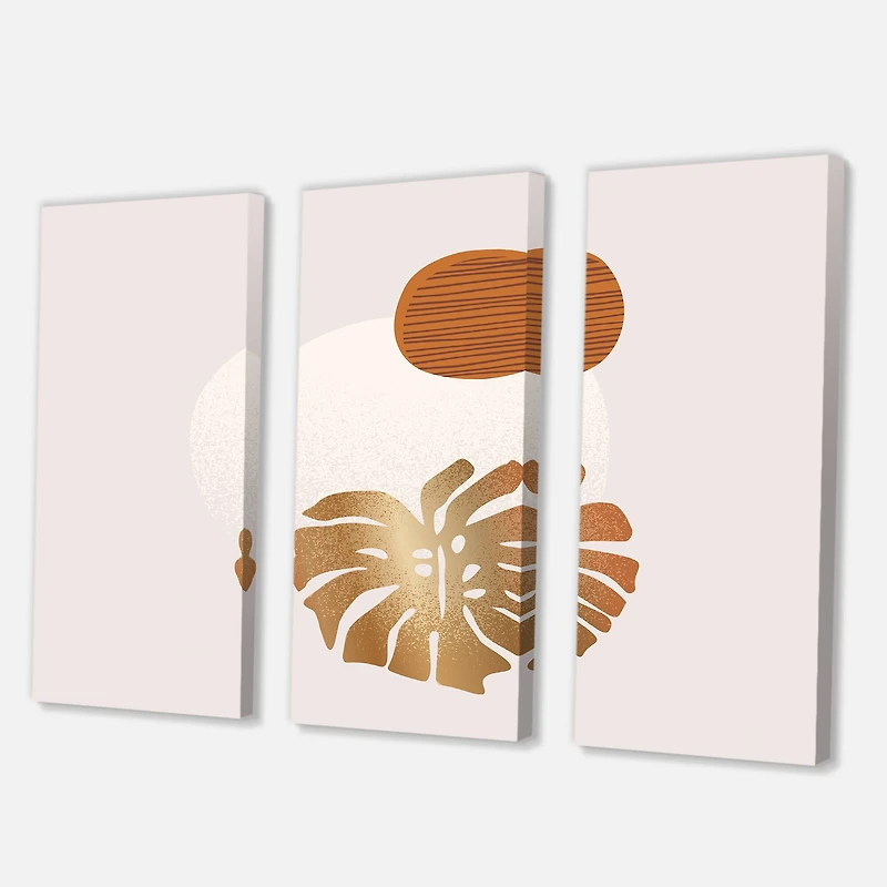 Designart - Tropical Palm Leaf & Abstract Geometry Shapes II