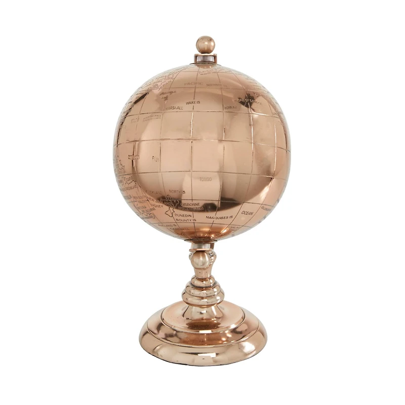 10" Rose Gold Aluminum Traditional Globe