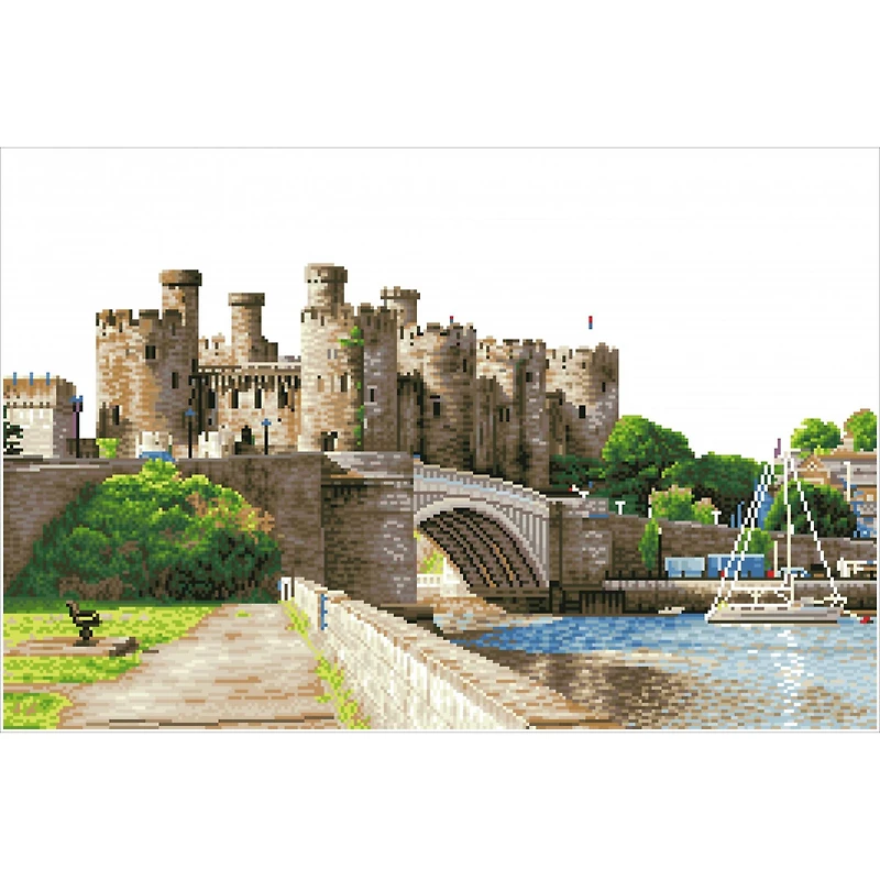 Diamond Dotz® Intermediate Conwy Castle Wales Diamond Facet Art Kit