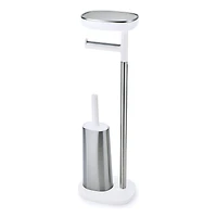 Joseph Joseph EasyStore Plus Standing Toilet Paper Holder with Flex Steel Toilet Brush