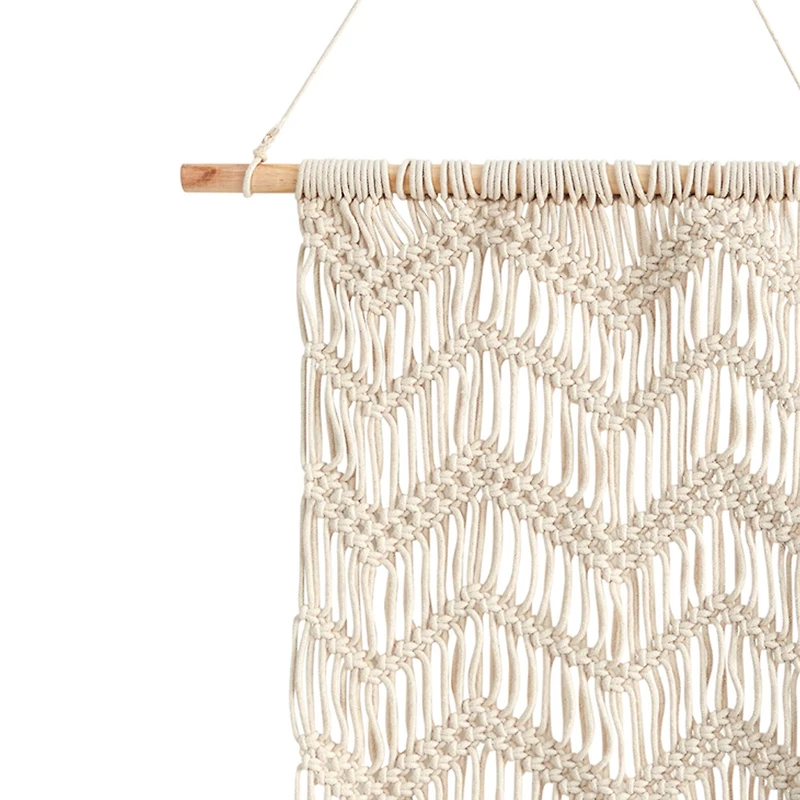 3ft. x 1.5ft. Boho Woven Macrame Wall Hanging Decor