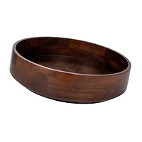 Hello Honey® 16.25" Walnut Brown Round Acacia Wood Serving Bowl with Lid