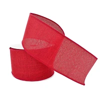 2.5" x 25ft. Faux Linen Wired Ribbon by Celebrate It