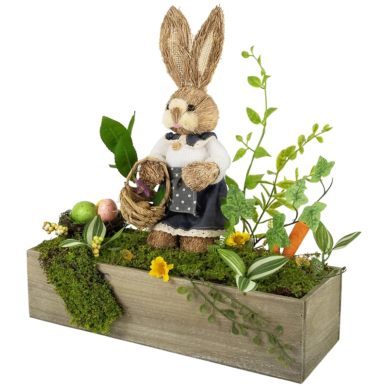 17.25" Boxed Garden Arrangement with Bunny Easter Decoration