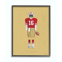 Stupell Industries Joe Montana Fashion Design Black Framed Wall Art