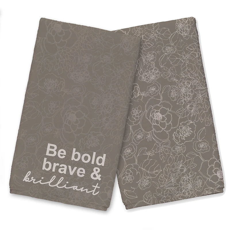 Be Bold Brave Brilliant Tea Towel Set