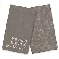 Be Bold Brave Brilliant Tea Towel Set
