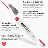 Arteza® EverBlend® Ultra Classic Tones Dual Tip Alcohol Marker Set