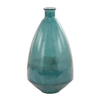 Blue Recycled Glass Handmade Spanish Vase 13" x 13" x 24"