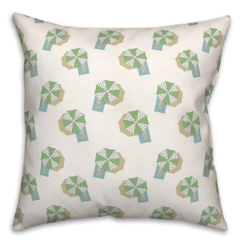 Umbrella Pattern Throw Pillow