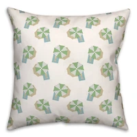 Umbrella Pattern Throw Pillow
