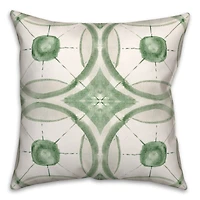 Green Circle Pattern 2 18" x 18" Throw Pillow