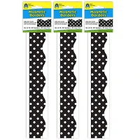 Teacher Created Resources® Black Polka Dots Magnetic Borders, 72ft.