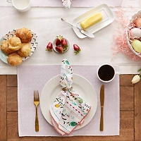 DII® Lavender Fog Dobby Dots Rib Placemat (Set of 6)