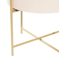 White Metal Contemporary Planter with Gold Legs Set