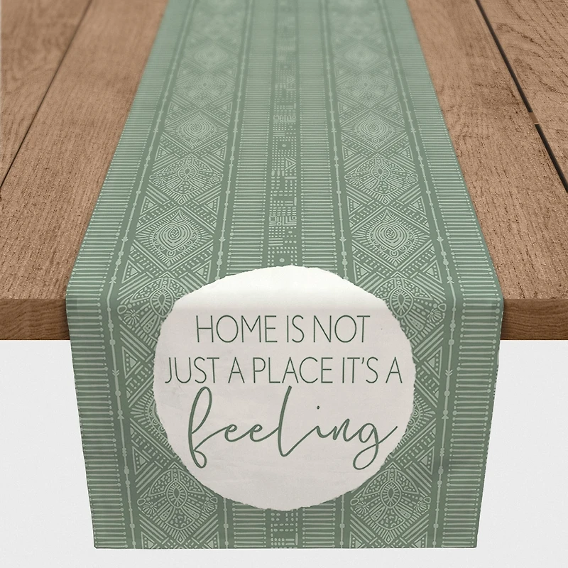 Home Is A Feeling Outdoor Table Runner