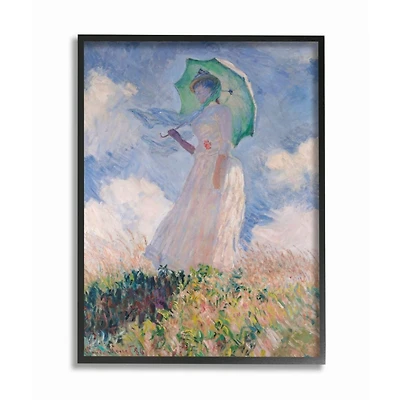 Stupell Industries Woman With Parasol Monet Classic Painting Framed Wall Art